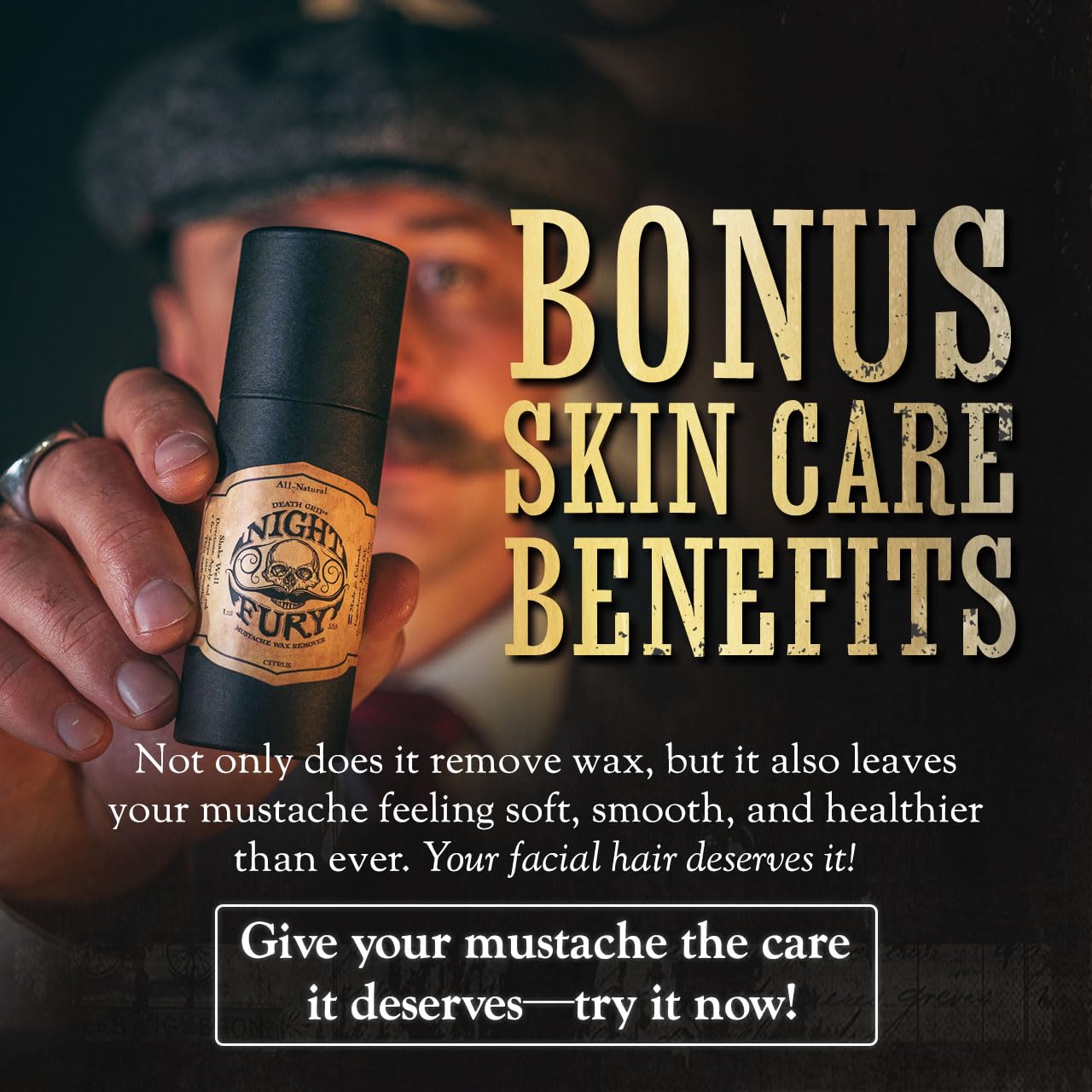 THE VINTAGE GROOMING CO. Mustache Wax Remover Night Fury Oil by Death Grip - Get Wax Out Of Your Handlebar Moustache Or Beard | Mustache Cleaner Kit Beauty & Personal Care THE VINTAGE GROOMING CO.