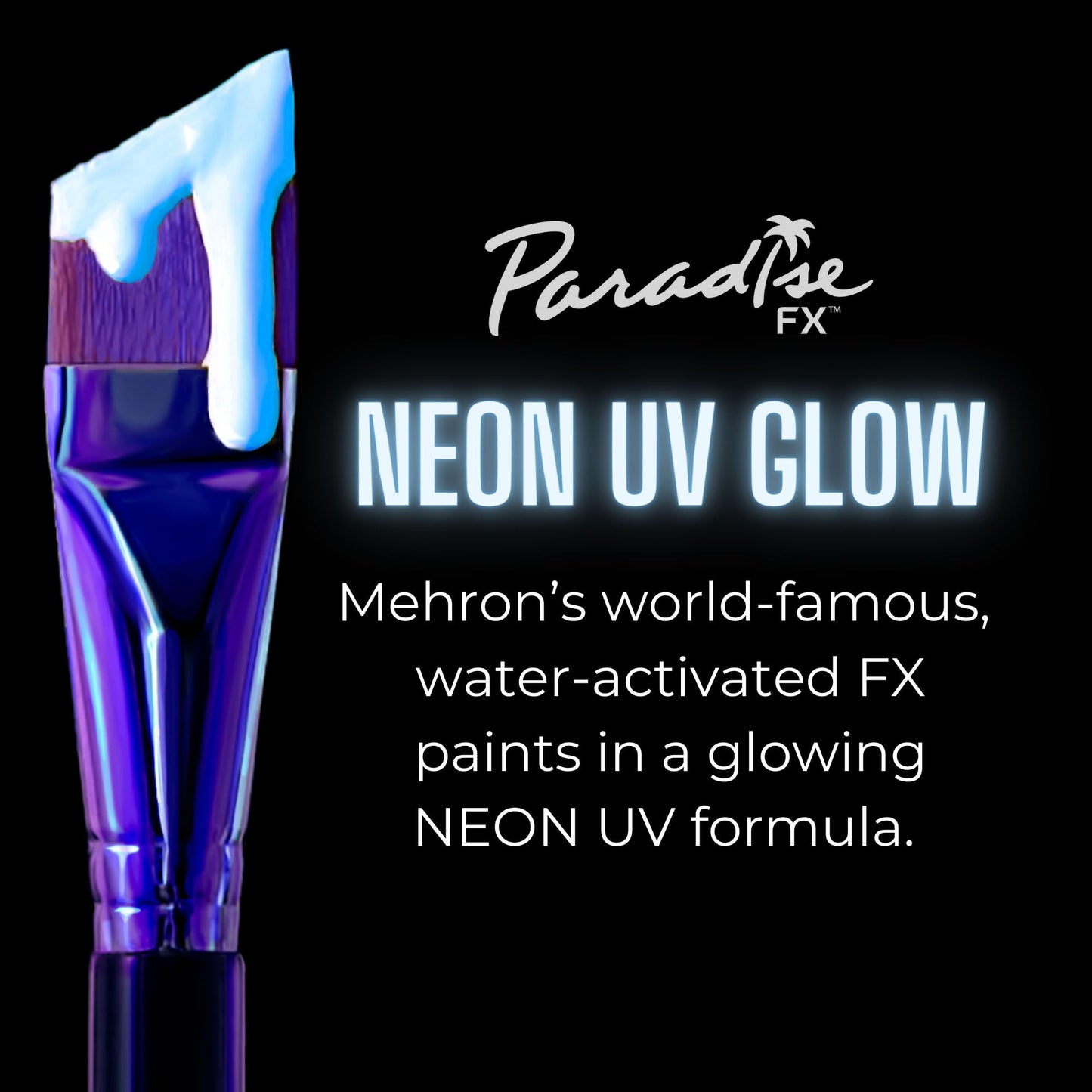 Mehron Paradise FX UV Neon Glow - Neon UV Dark Matter 1.4 oz | Water Activated Black Light UV Paint for Raves, Costumes, SFX, Halloween, Stage Beauty & Personal Care Mehron