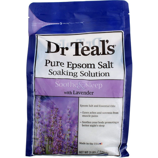 Dr Teal's Epsom Salt 4-Pack (12 lbs Total) Soothe & Sleep with Lavender Beauty and Personal Care Dr Teal's
