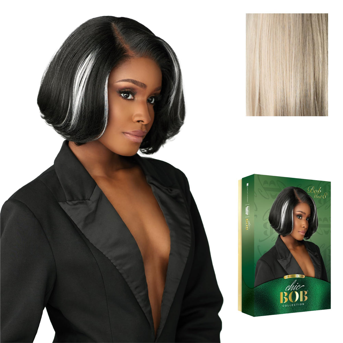 Sensationnel Chicbob Lace Frontwig-Bob Unit 8, BEIGEASHBLONDE