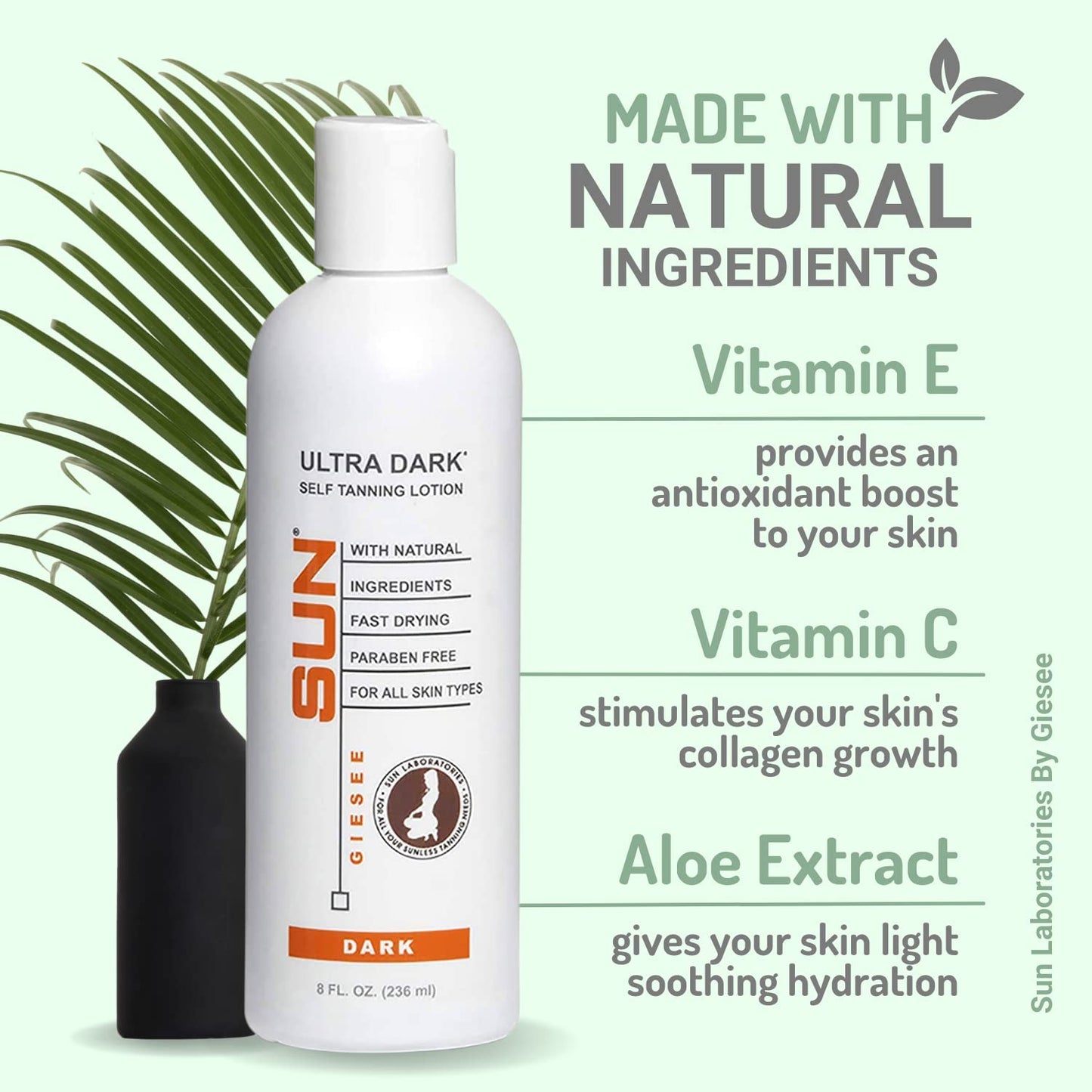 Sun Laboratories By Giesee Self Tanning Lotion, Tan Maintainer, and Exfoliant Body Gel - 3-Pack 8 Oz. Bottles, Non-Toxic Self Tanner, Ultra Dark Beauty & Personal Care Sun Laboratories by Giesee