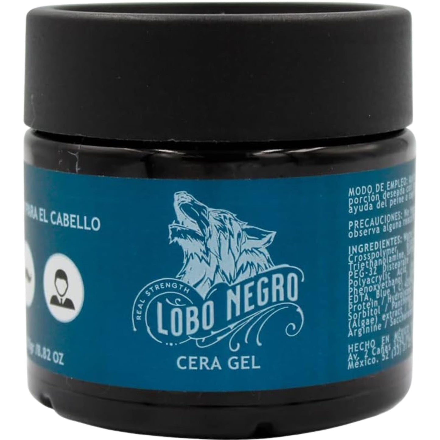 Tu Salud Plus Lobo Negro Cera Wax Gel 250g - Strong Hold, High Shine Hair Styling Wax Gel for Men - Long-Lasting, Non-Flaky/Cera para Cabello Lobo Beauty & Personal Care Tu Salud Plus