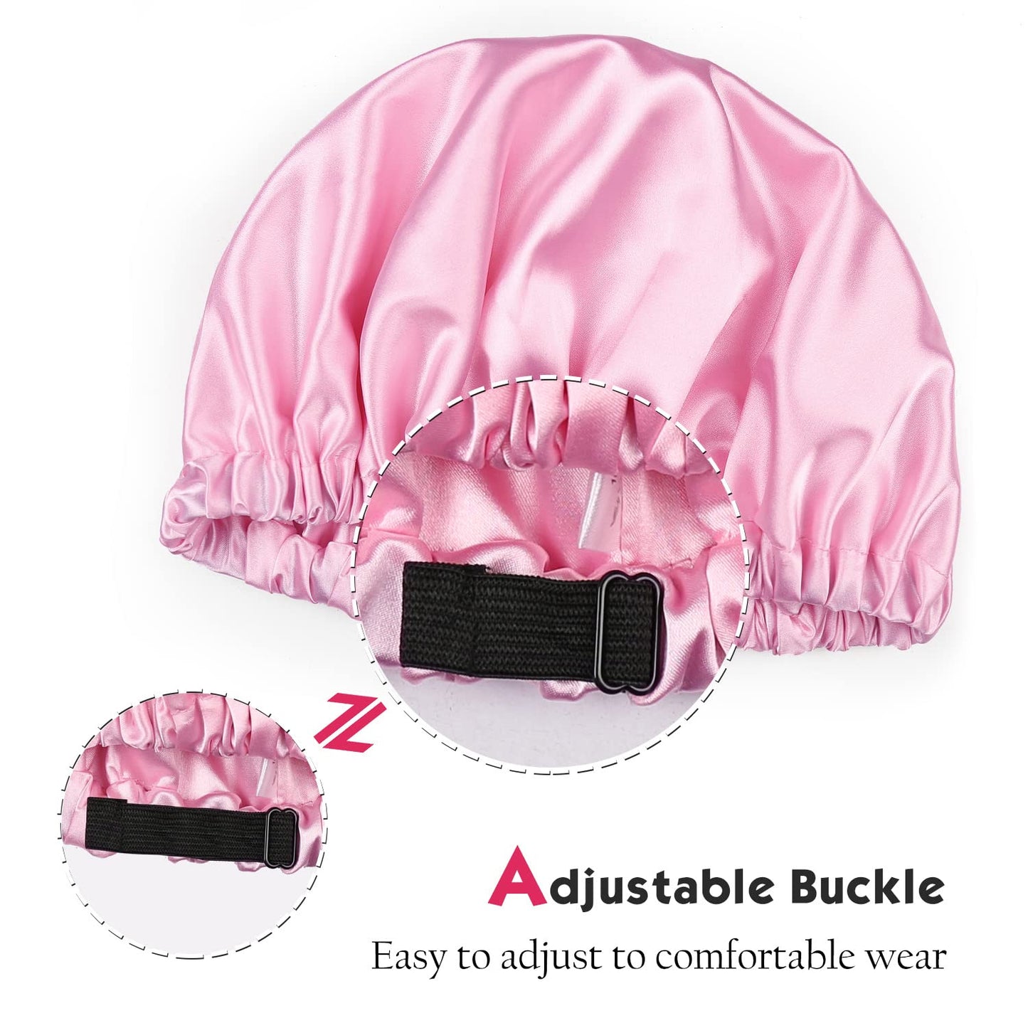 Night Cap Satin Beanie Silk Turban Curly Hair Wrap for Sleeping Pink Beauty and Personal Care Alnorm