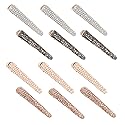 MIAO JIN 12 Pcs Rhinestone Pearls Alligator Hair Clips Duckbill Hairpins for Women's and Girls Hair Accessories Beauty & Personal Care MIAO JIN