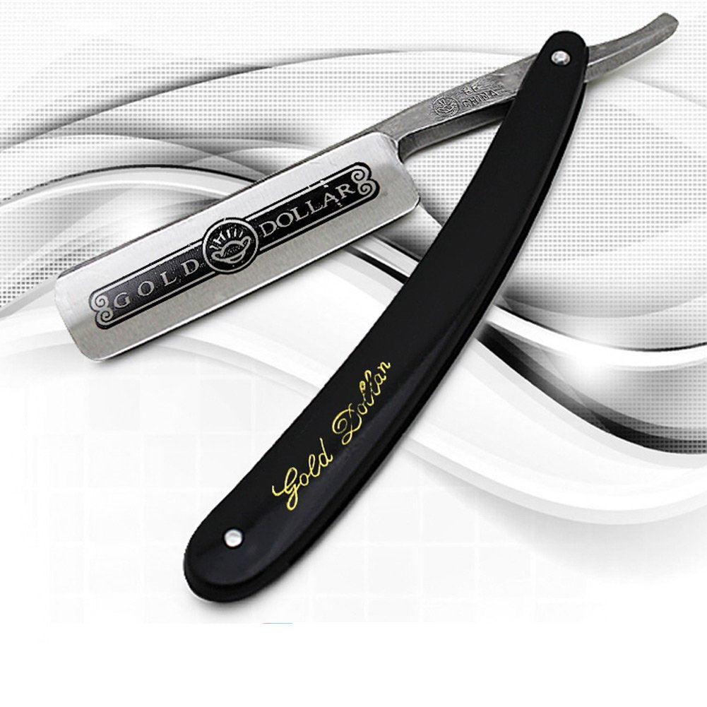 Tangc Pro Gold Dollar Shave Knife 66 Straight Edge Barber Razor Folding Hair Shaving Beauty and Personal Care Tangc
