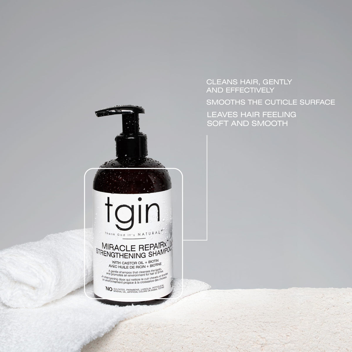 tgin Strengthening Shampoo - Hair Growth Shampoo for Curly & Wavy Hair
