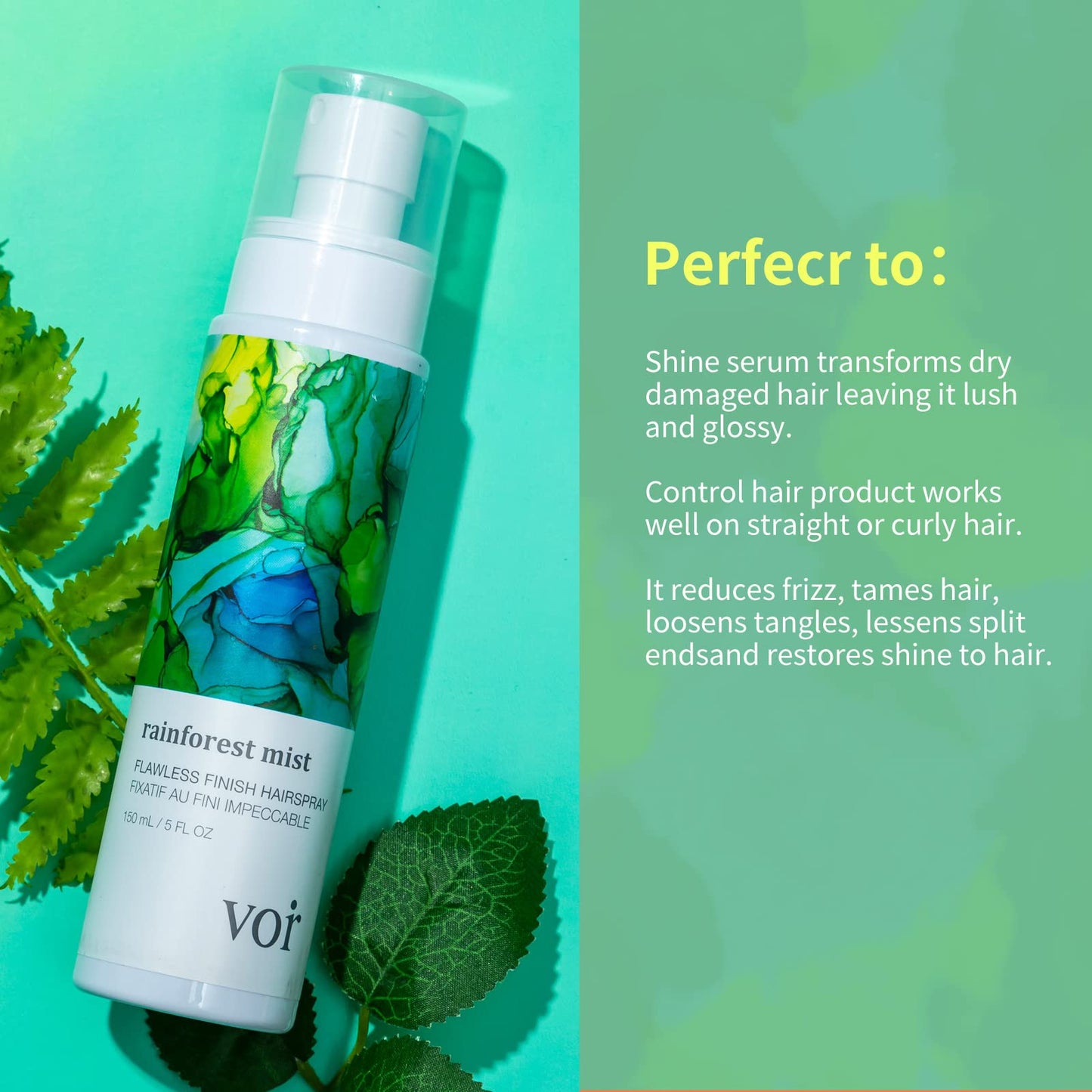 Voir Haircare Rainforest Mist Waves Texturizing Hairspray 5.1 Fl Oz Beauty & Personal Care Voir Haircare