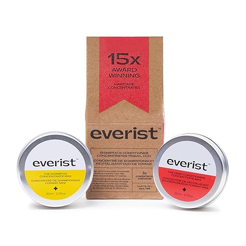 Everist The Haircare Travel Duo, The Shampoo Concentrate & The Deep Conditioning Concentrate, Deep Hydration and Smoothing, Aloe Vera, Paraben Beauty & Personal Care Everist