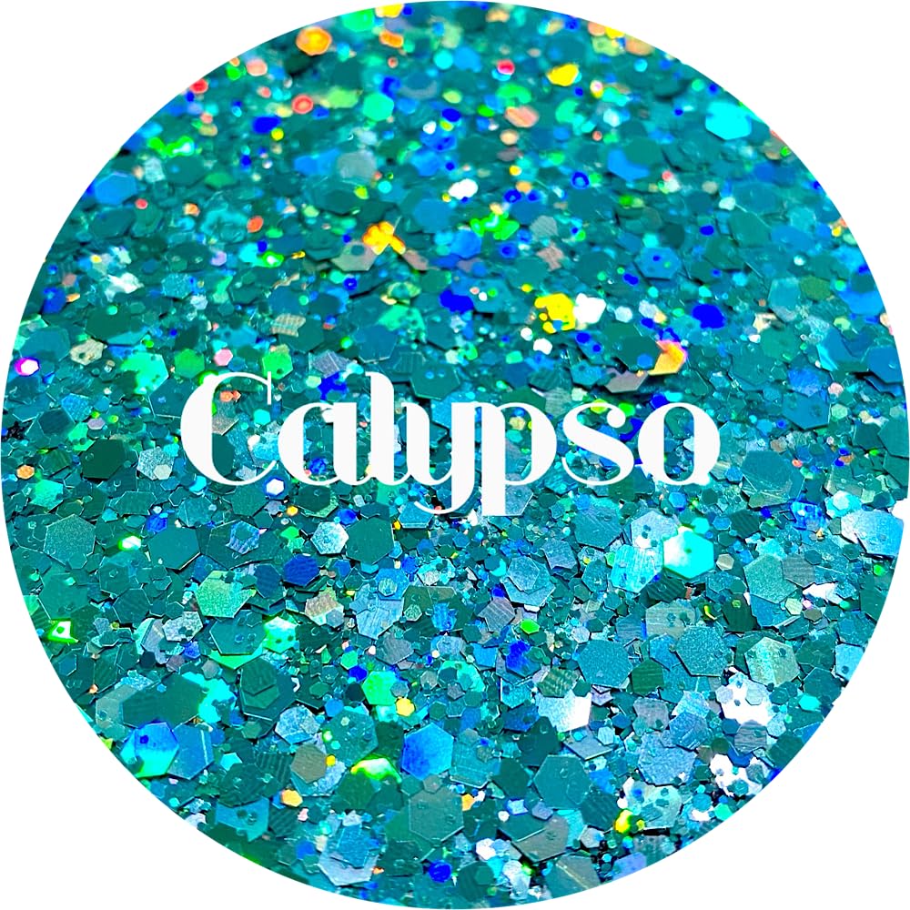 Teal Polyester Glitter | Craft Glitter | Glitter for Arts & Crafts | Tumblers | Cosmetics | Nails | Epoxy Resin Art | Slime | DIY | Body Glitter | 1 Beauty & Personal Care Glitter Heart Co.
