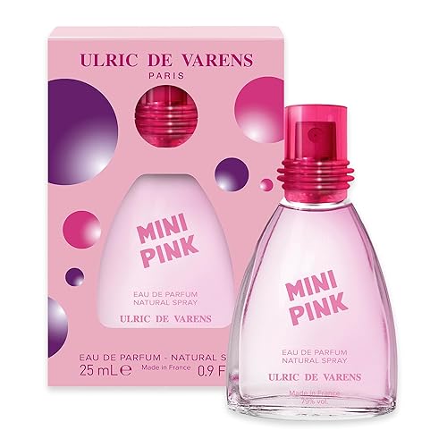 Ulric De Varens Mini Pink Eau de Parfum 25 ml- Youthful, Enchanting, and Fresh - Notes of Caramel, Bergamot, & Vanilla - Travel Size - .9 Fl Oz Beauty & Personal Care Ulric de Varens