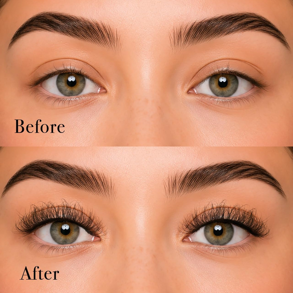VLuxe Real Mink DD Curl Eyelashes, 100% Real Mink Strip Lash, Dramatic Fluffy False Lashes Give Lifted Eye Look, Lightweight & Comfortable Extensions