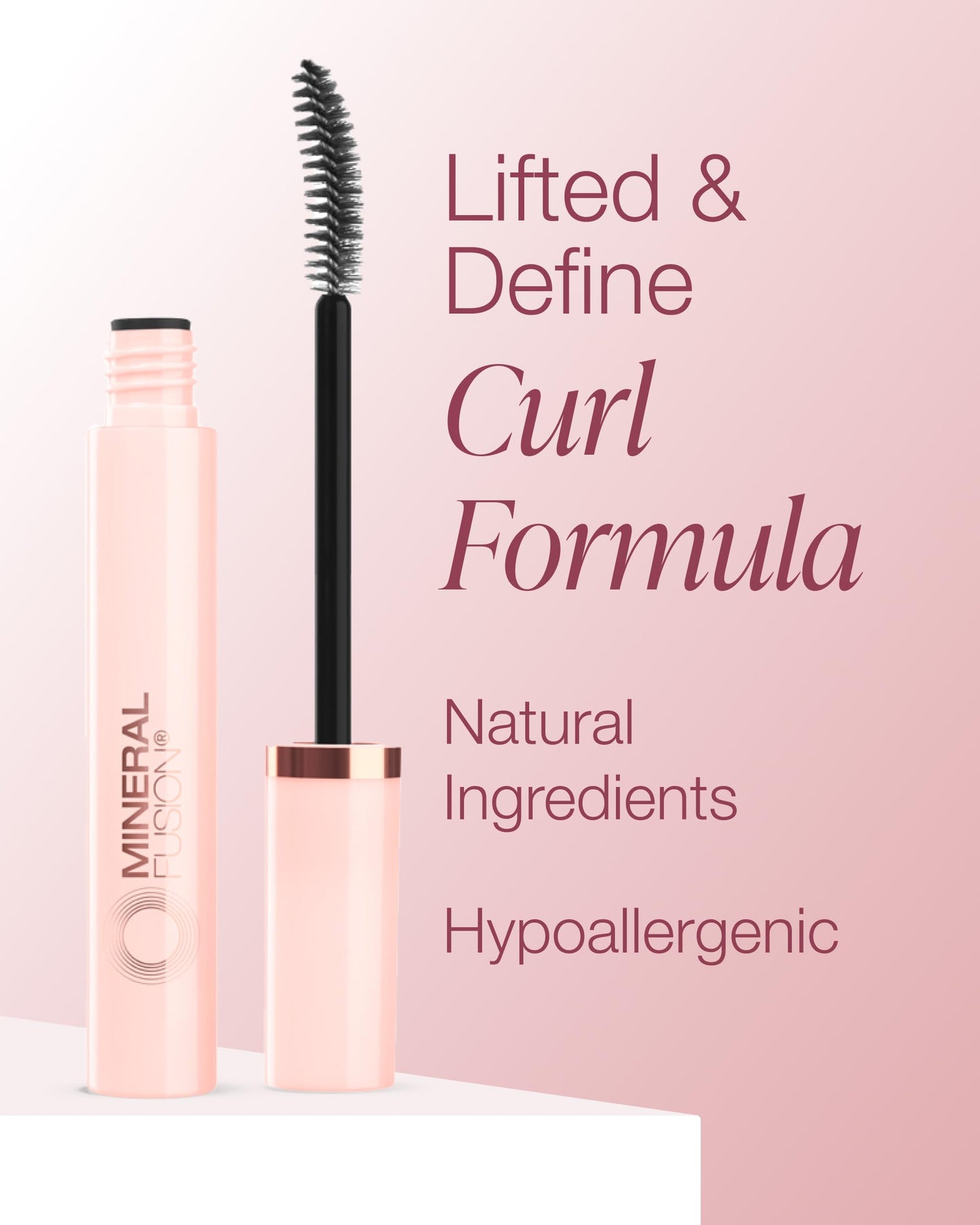 Mineral Fusion So Lifted Lash Defined Curl Mascara (Black) - Lash Lifting Mascara for Weightless Volume & Length - With Argan & Coconut Oils Beauty & Personal Care Mineral Fusion