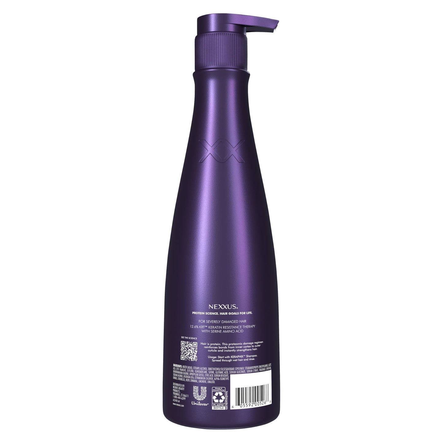 (1) Nexxus KERAPHIX Shampoo & (1) Nexxus KERAPHIX Conditioner - 13.5 oz (400 ml) EACH - Damage Healing - Keratin Protein and Black Rice - For Severely Beauty & Personal Care Nexxus