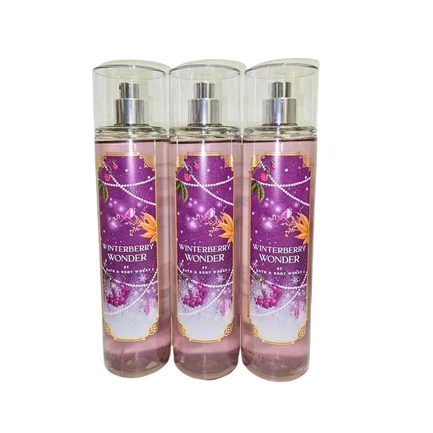 Bath & Body Works Fine Fragrance Mists, Set of 3, Each Bottle 8oz (Winterberry Wonder) Beauty & Personal Care Bath & Body Works
