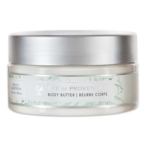 Pre de Provence Collection Shea Butter Enriched Body Butter Soothing & Hydrating Emollient Cream Body Moisturizer for Women, 6.7 Fl Oz, White Gardenia Beauty & Personal Care Pre de Provence