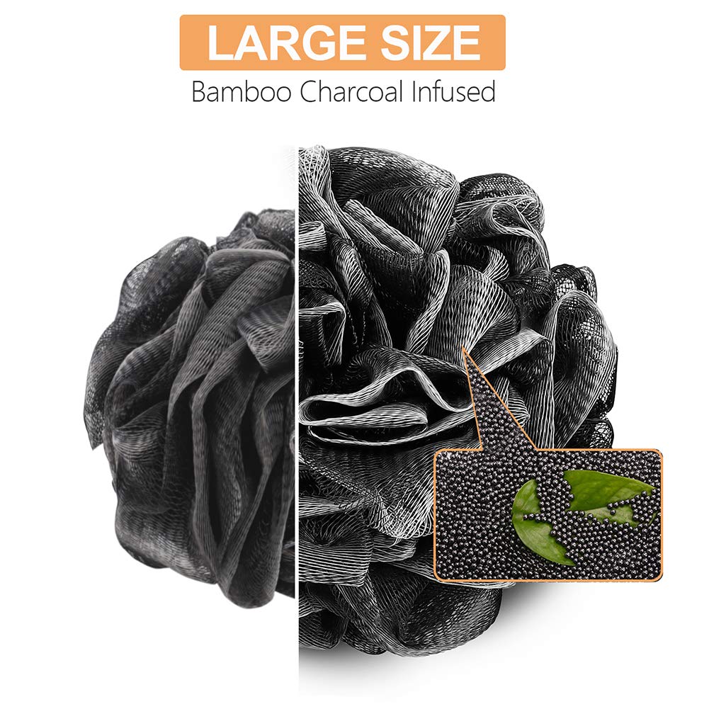Loofah Bath Sponge, Novosun Soft Shower Sponge Set Extra Large Mesh Pouf Scrubber for Men and Women Exfoliate,Wash Sponge,Cleanse,Soothe Skin Pack Beauty & Personal Care novosun