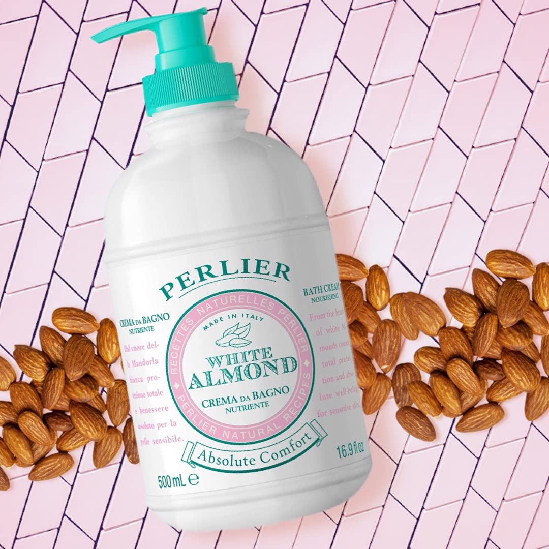 Perlier White Almond Shower & Bath Cream - Nourishing & Soothing Luxury Bath Cream Made with Almond Oil for Deep Moisturization and Hydration (16.9 Beauty & Personal Care Perlier