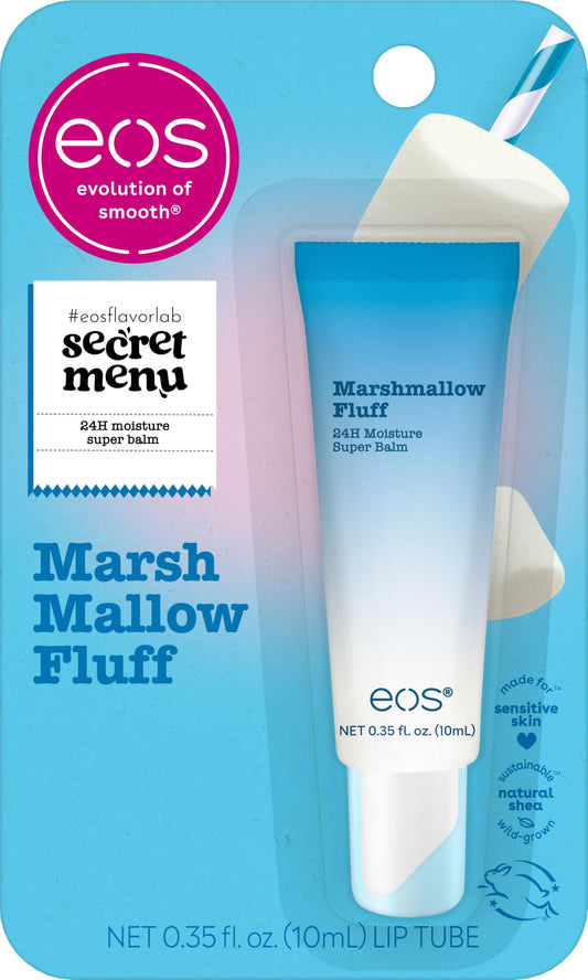 eos 24H Moisture Super Balm - Marshmallow Fluff, Lip mask, Moisturizing, Lip Treatment, Limited-Edition Skincare, 0.35 fl oz Beauty and Personal Care eos