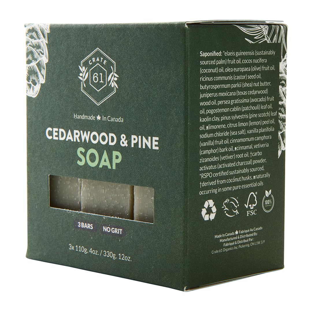 Crate 61 Organics, Handmade in Canada, Plant Based Cold Process Natural Bar Soap For Face And Body, With Premium Essential Oils, For Men And Women 3 Beauty & Personal Care Crate 61 Organics