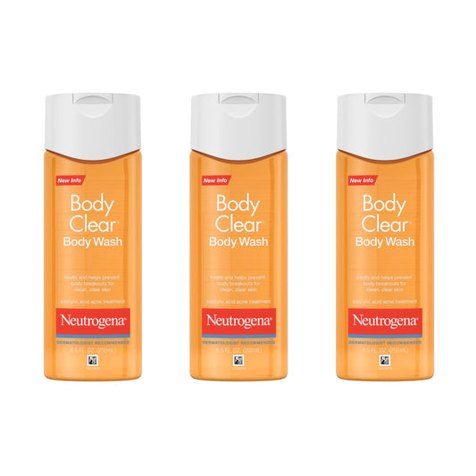 Neutrogena Body Clear Acne Body Wash, 2% Salicylic Acid Acne Medication, Oil-Free & Glycerin for Breakouts on Back, Chest & Shoulders Beauty & Personal Care Neutrogena