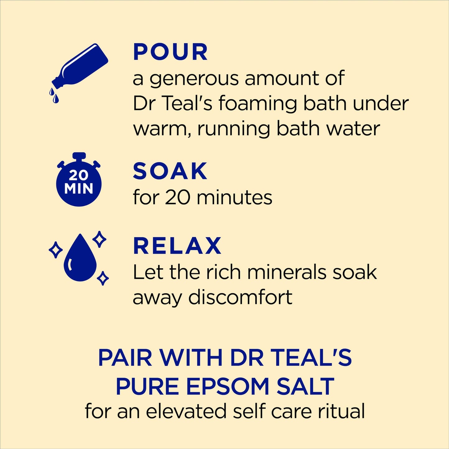 Dr Teal's Foaming Bath with Pure Epsom Salt, Prebiotic Lemon Balm & Essential Oils, 34 fl oz (Pack of 4) Beauty and Personal Care Dr Teal's