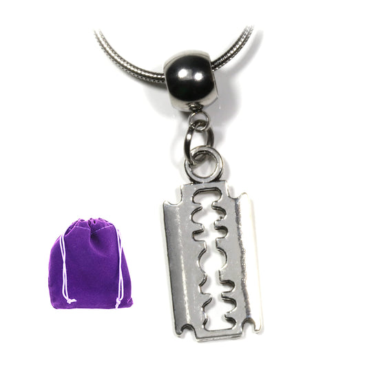 Razor Blade Necklace for Men and Women - A Great Punk Rock Necklace for Men or Punk Necklaces for Women or an Emo Necklace for Men and Emo Accessories Beauty and Personal Care Dave The Bunny