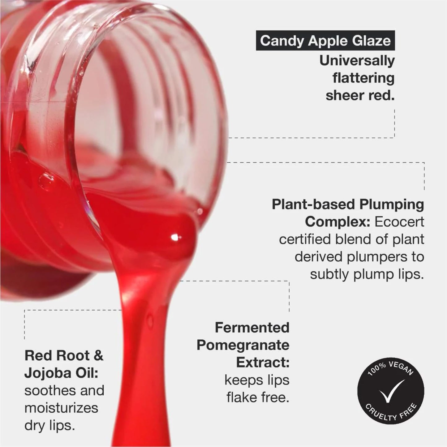 Innbeauty Project Glaze Lip Oil Candy Apple, Hydrating Vegan Lip Oil Gloss Hybrid, 0.2 OZ Beauty & Personal Care Innbeauty Project