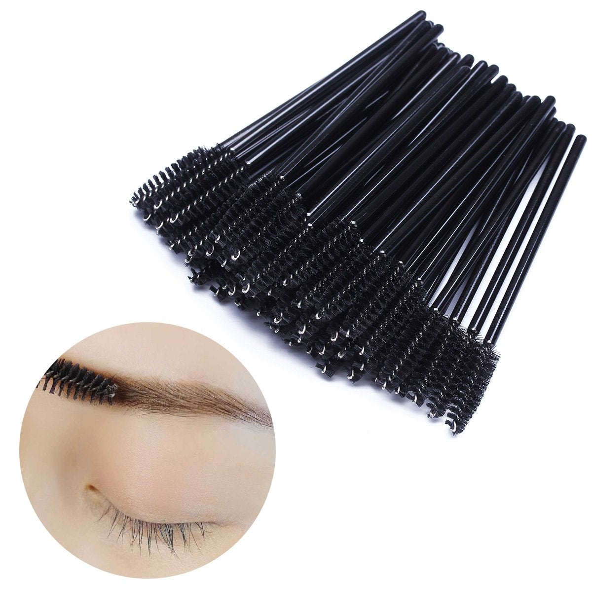 Disposable Mascara Wands Brush Makeup Spoolies Bulk for Eyelash Extensions, Black (1000 Pieces) Beauty & Personal Care LoveBB