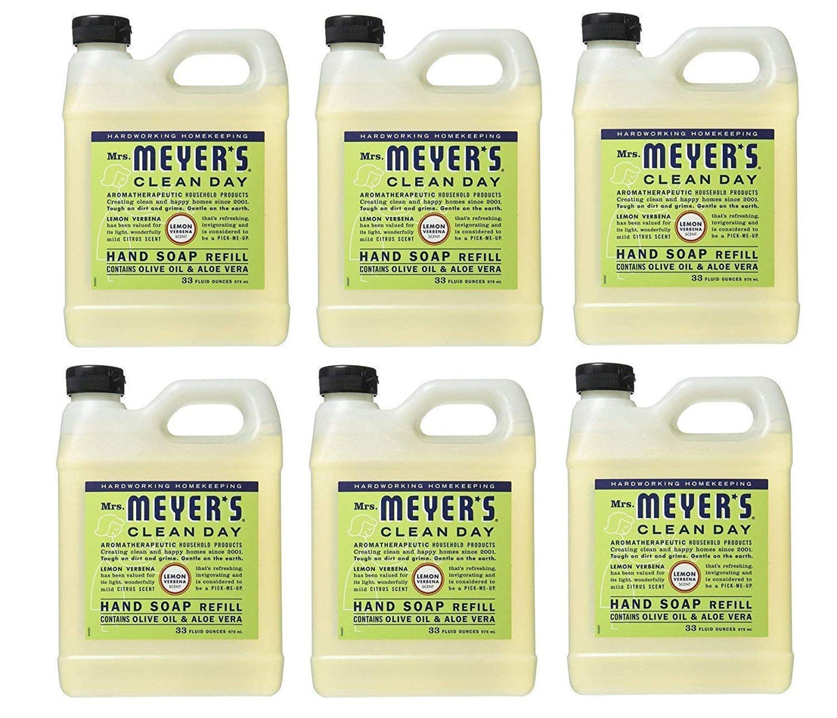 Earth Friendly, Mrs. Meyers Liquid Hand Soap Refill 33 Oz Lemon Verbena Scent - Pack of 6
