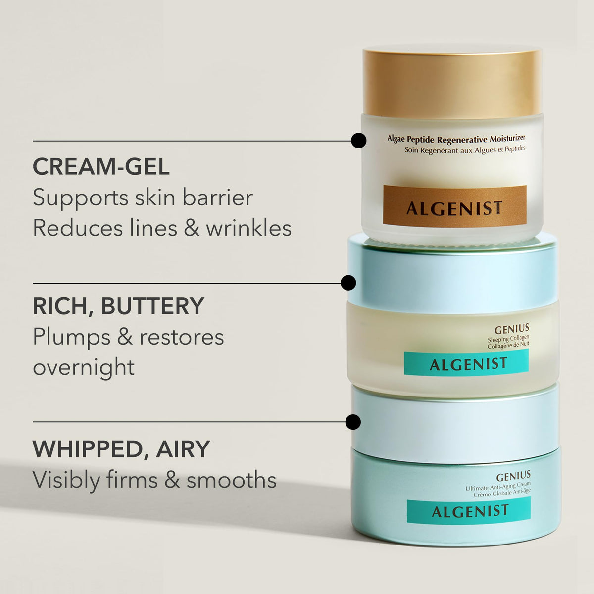 Algenist GENIUS Ultimate Anti-Aging Face Cream - Restoring Collagen Cream to Smooth, Brighten + Help Improve Skin's Radiance - Formulated Beauty & Personal Care Algenist
