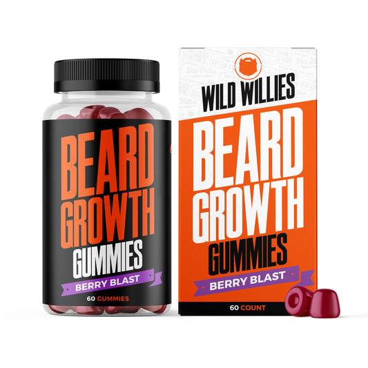 Wild Willies Beard Growth Gummies Supplement for Men - with Biotin & 19 Vitamins for Stronger, Thicker Facial Hair - 60 Gummies Beauty and Personal Care Wild Willies