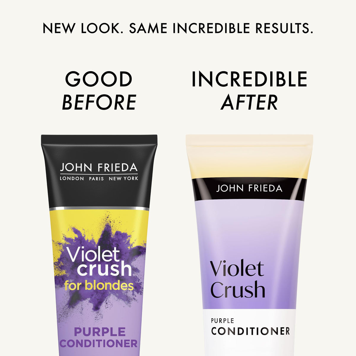 John Frieda Violet Crush Purple Conditioner, Purple Conditioner for Blonde Hair, Crushed Violet Pigments Neutralize Brassy Tones for Cooler, Brighter