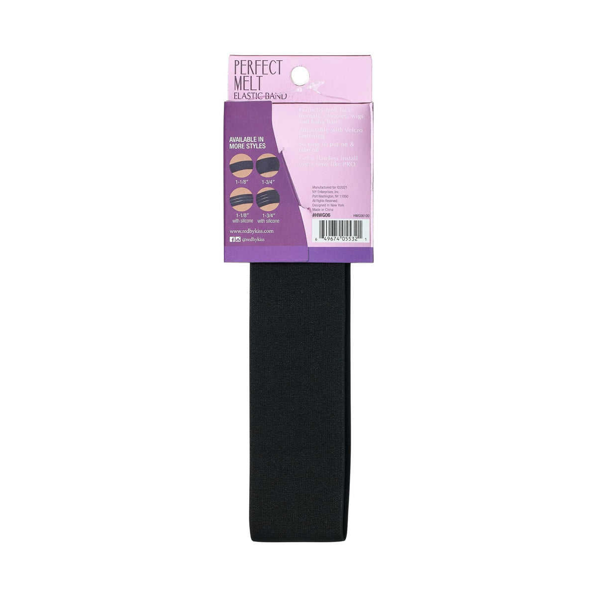 Red by Kiss Wig Band Non-slip & Ultimate Comfort, Perfect Lace Front Melt Elastic Band (1-3/4" wide)