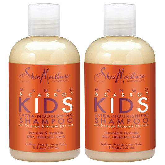 Shea Moisture Kids Shampoo - Extra-Nourishing Shea Butter, Mango & Carrot Hair Detangler with Orange Blossom Extract, Sulfate-Free Shampoo for Kids, 8 Beauty & Personal Care Shea Moisture