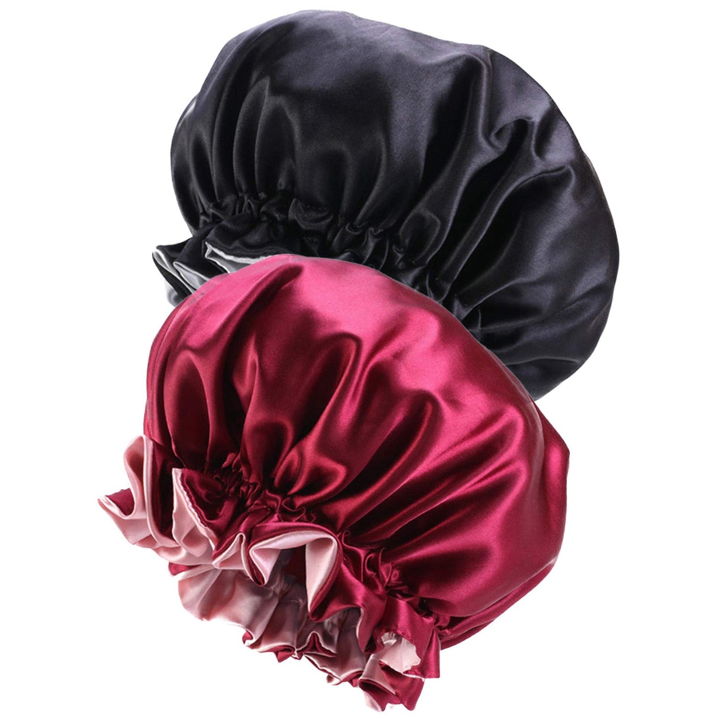 Large Size Satin Bonnet Day Night Sleep Cap for Women Double Layer Head Wrap Hair Accessories Beauty and Personal Care Qianmome