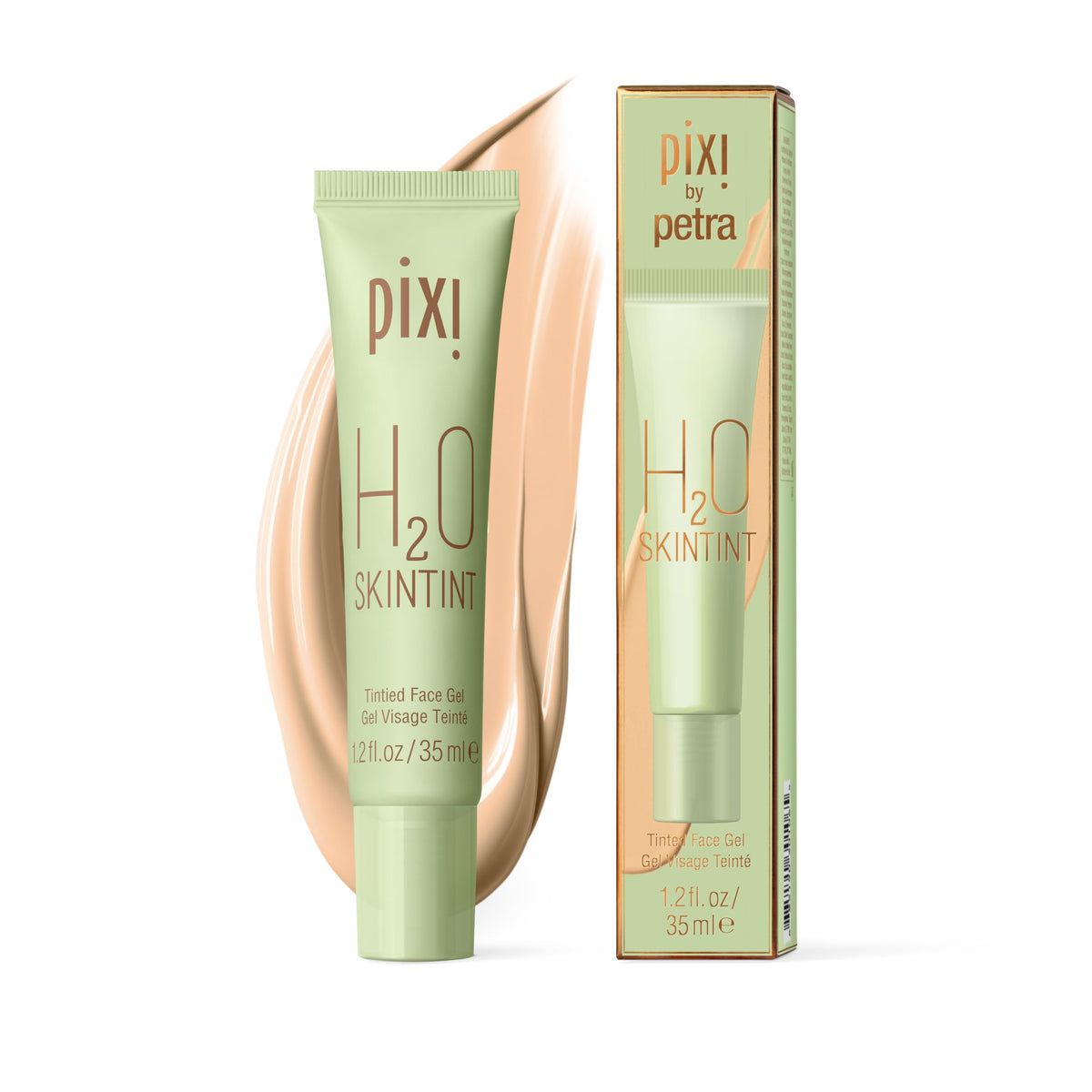 Pixi H2O SkinTint | Tinted Face Gel Moisturizer | Lightweight Hydrating Coverage with Hyaluronic Acid | Evens Skin Tone & Reduces Redness | Oil-Free