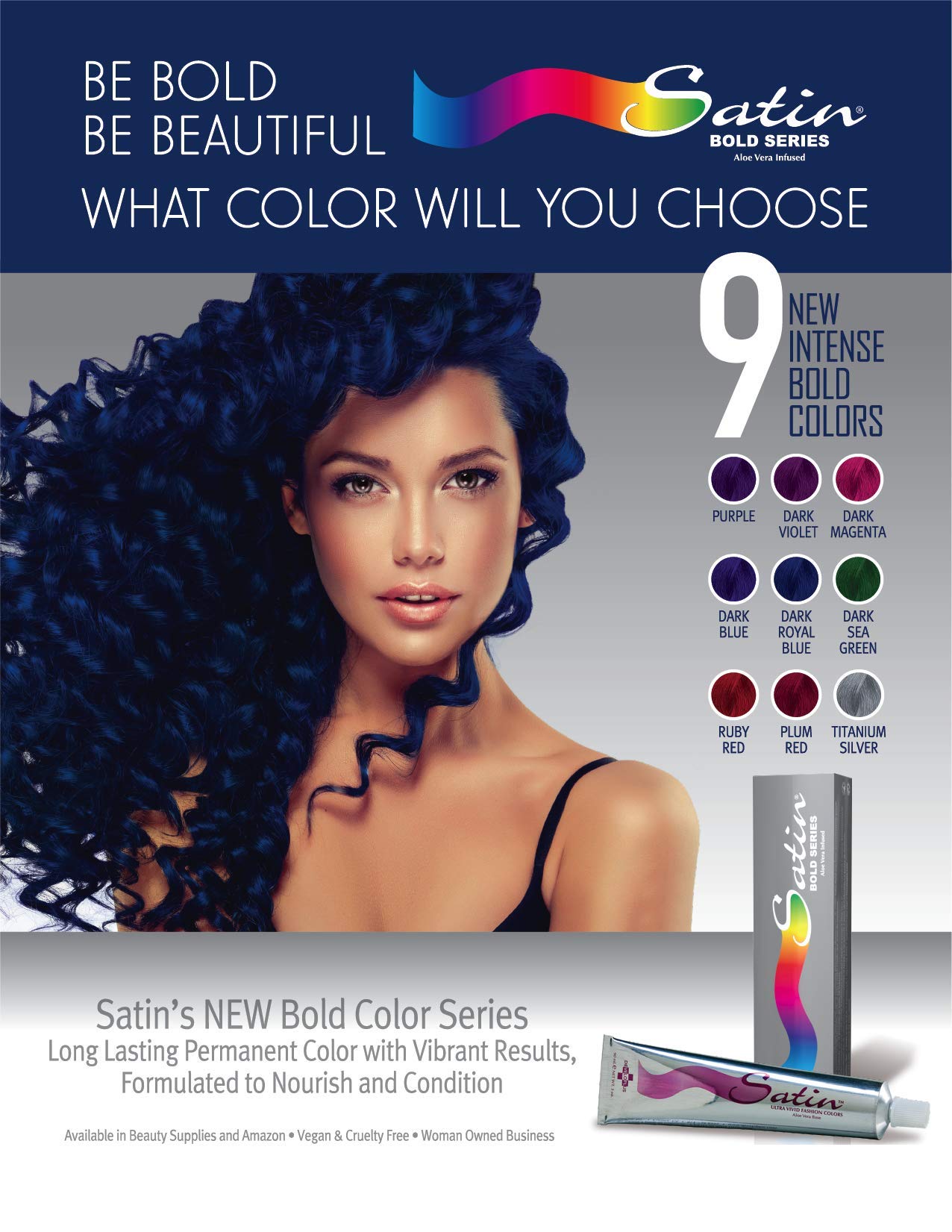 Satin | Bold Ruby Red | Complete Hair Dye | Permanent and Semi-Permanent | Long Lasting | Vegan and Cruelty-Free Beauty & Personal Care Developlus