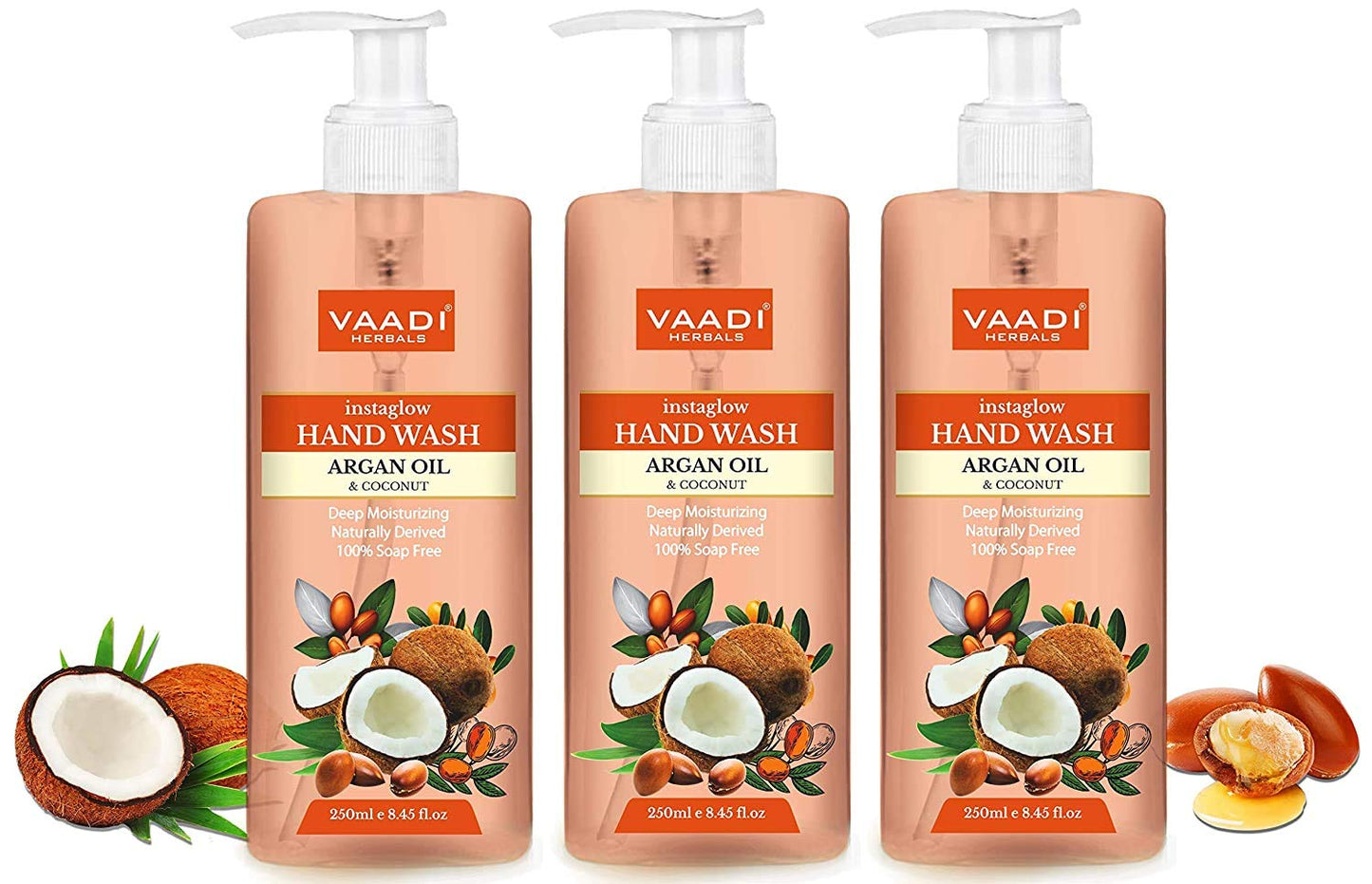 NWIL Vaadi Herbals Instaglow Argan Oil and Coconut Hand Wash - 250 ml (Pack of 3) Beauty & Personal Care NWIL