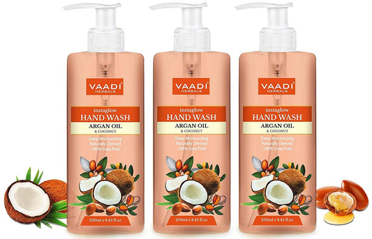 NWIL Vaadi Herbals Instaglow Argan Oil and Coconut Hand Wash - 250 ml (Pack of 3) Beauty & Personal Care NWIL