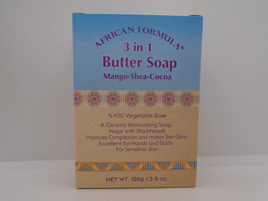 African Formula 3 in 1 Butter Soap: Mango, Shea, Cocoa Butter. 100% Vegetable Base Beauty & Personal Care Unknown