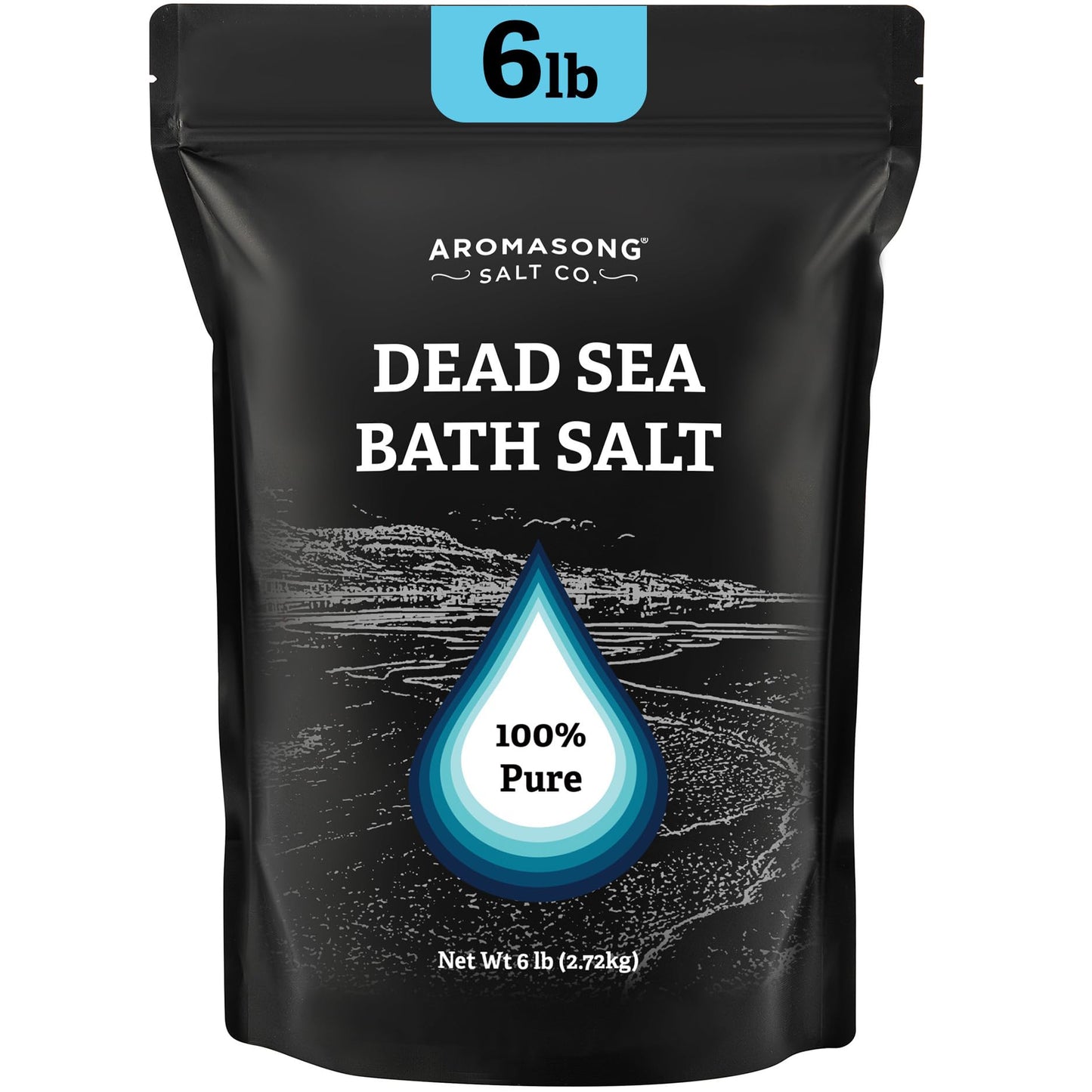 Aromasong Dead Sea Salt Bath Soak 6 Lbs. Bulk Pack - 100% Natural Dead Sea Salts for Soaking, Relaxation, and Detoxification of Skin, Dead Sea Salts Beauty & Personal Care Aromasong