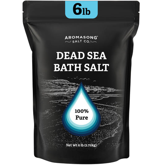 Aromasong Dead Sea Salt Bath Soak 6 Lbs. Bulk Pack - 100% Natural Dead Sea Salts for Soaking, Relaxation, and Detoxification of Skin, Dead Sea Salts Beauty & Personal Care Aromasong