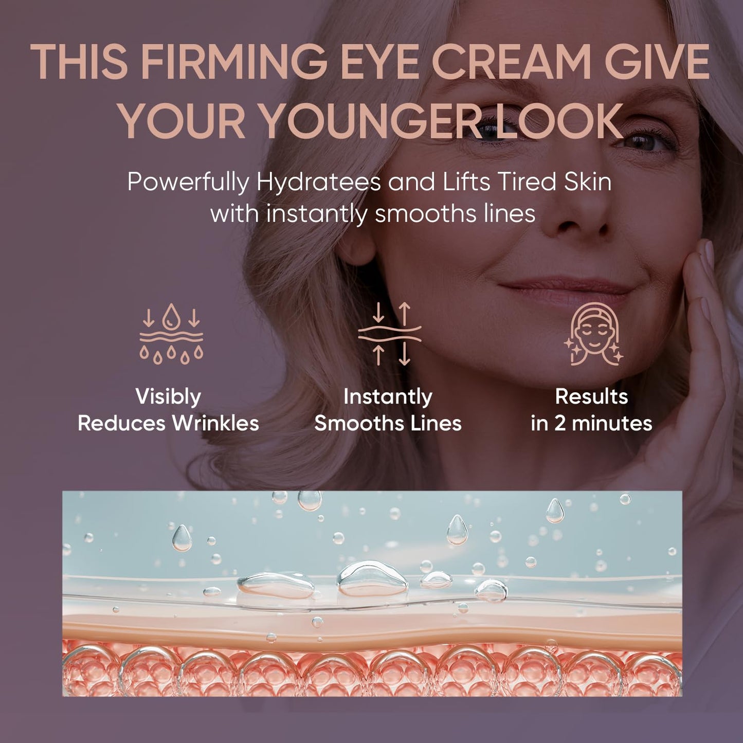 Instant Rapid Wrinkle Eye Cream: Temporary Effects Firm & Lift Under Eye Bags and Reduction Puffiness and Remover Dark Circles - 60 Second Tightener Beauty & Personal Care Wealthskin