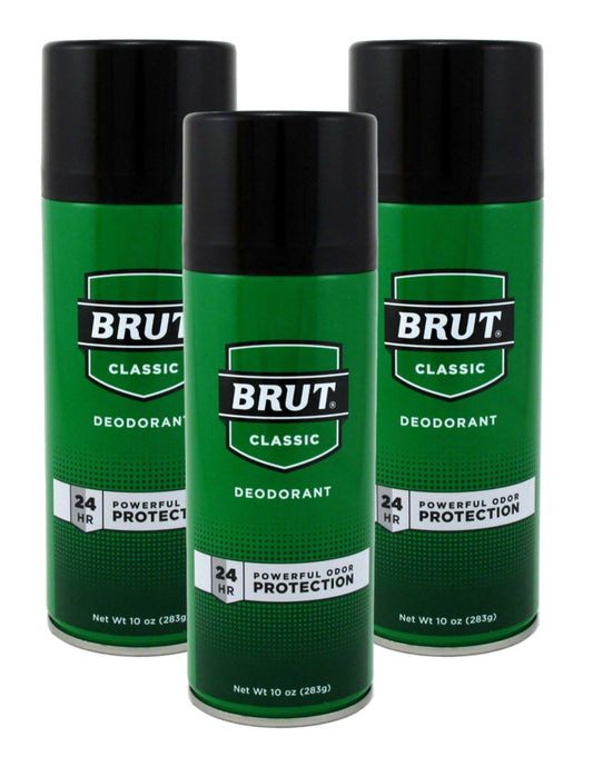 Brut Deodorant 10oz Aerosol Classic Scent (3 Pack) Beauty and Personal Care Brut