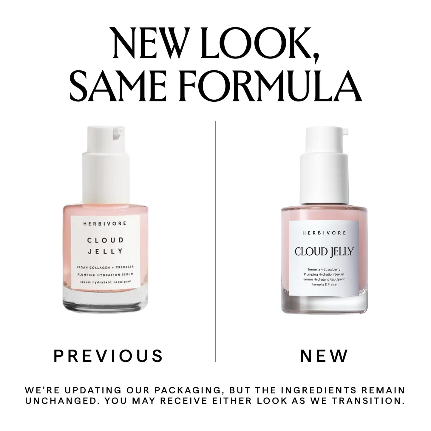 HERBIVORE Cloud Jelly Plumping Hydration Serum | Tremella Mushroom + Strawberry Extract, Lightweight, Deep Hydration for All Skin Types | Vegan Beauty & Personal Care HERBIVORE