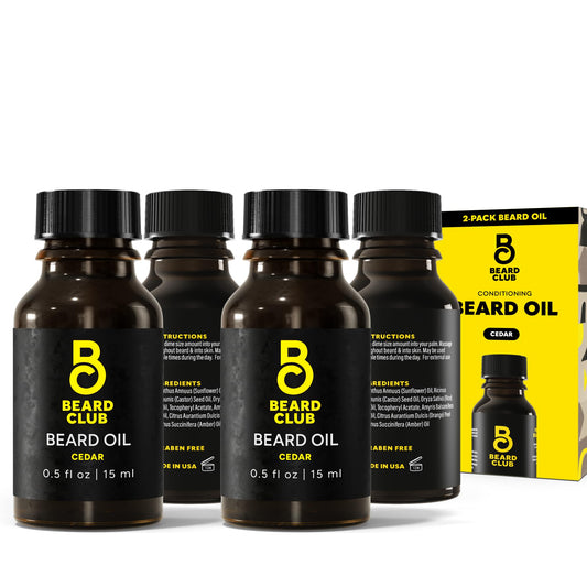 The Beard Club Premium Cedar Beard Oil for Men - Natural Castor & Almond Oils - Beard & Mustache Conditioner - Hydrates, Moisturizes, Softens Beauty and Personal Care The Beard Club