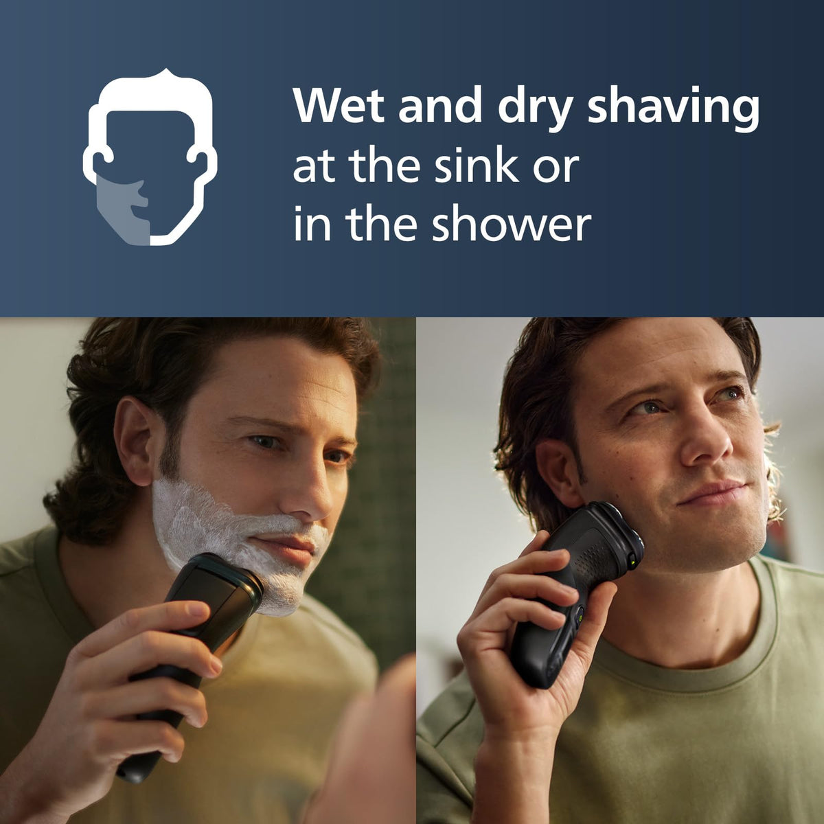 Philips Norelco Shaver 3900 Series, Wet and Dry Electric Shaver, P-Cap, Travel Pouch, Charging Stand, Storm Blue, Model S3341/92 Beauty & Personal Care Norelco