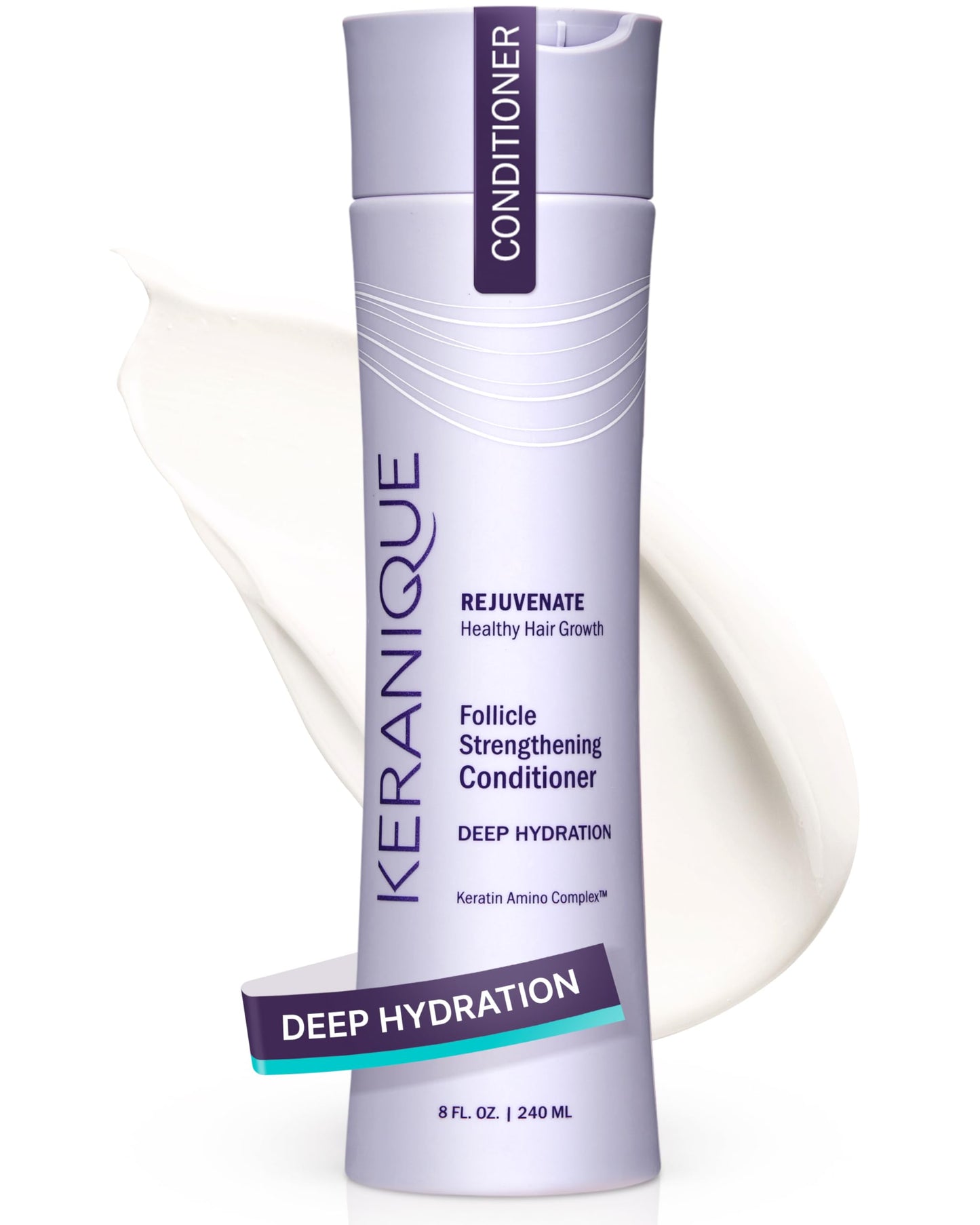 Keranique Keratin Conditioner Deep Hydration for Hair Growth and Thinning Hair, Volumizing, 8 Ounce Beauty & Personal Care Keranique