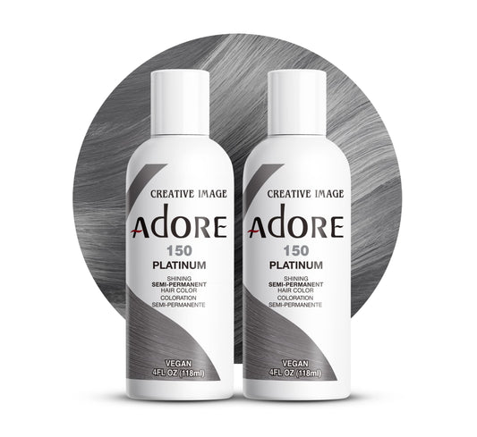 Adore Semi Permanent Hair Color (150 Platinum) (2 Pack) | Vegan & Cruelty-Free Grey Hair Dye | No Ammonia, No Peroxide, No Alcohol | 4 Fl Oz Beauty & Personal Care Adore