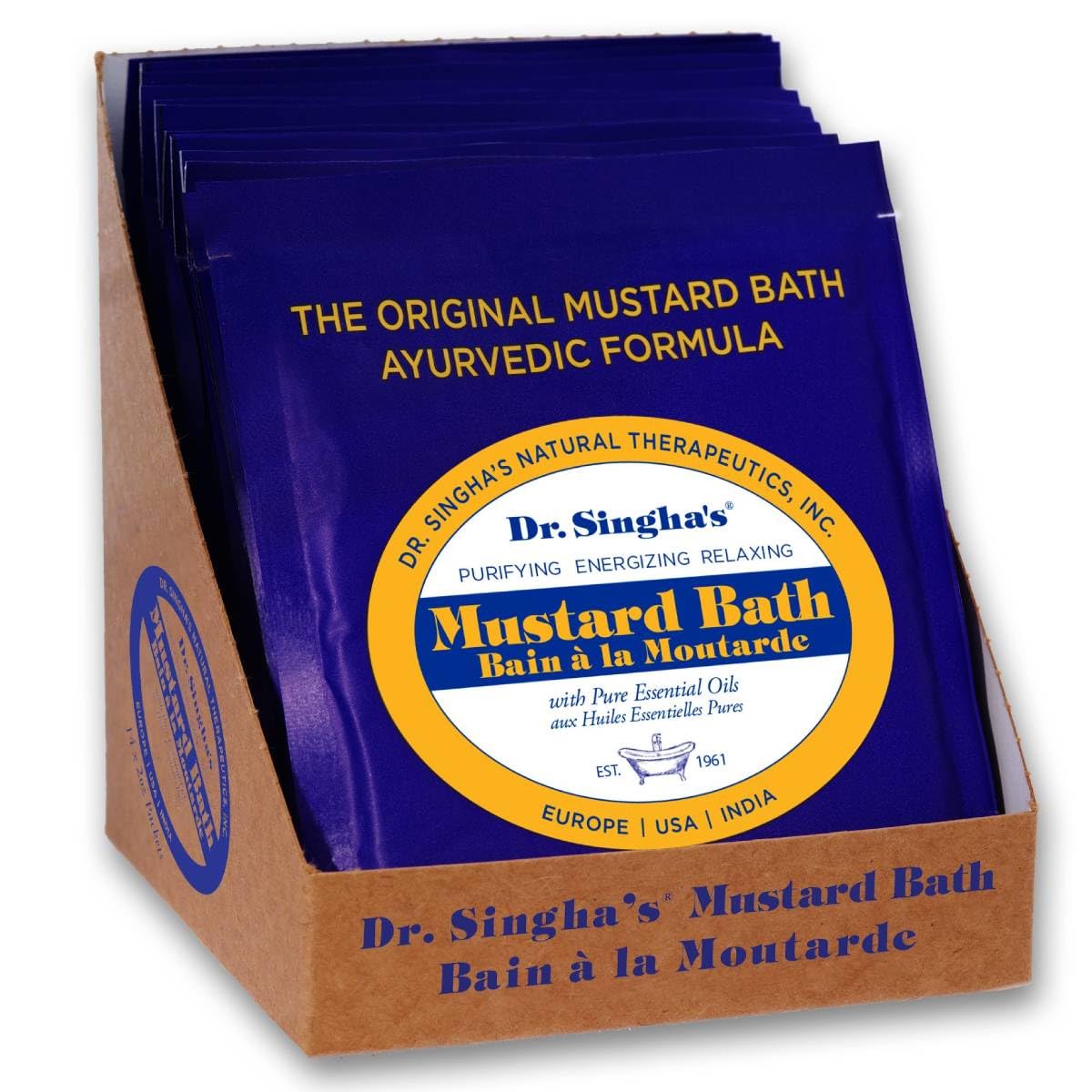 Dr. Singha's Mustard Bath Soak - Aromatherapy Bath Salts with Mustard Seed & Essential Oils for Muscle Relaxation, Stress Relief & Soothing - Epsom Beauty and Personal Care Dr. Singha's